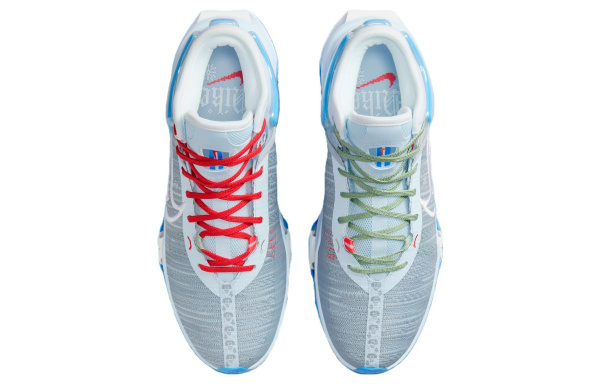 Nike Air Zoom g.T. Jump 2 Удобные Круглые Баскетбольные Кроссовки с Низким Верхом для Мужчин Серый Синий