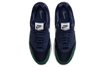 Nike Air Max 1 Износостойкие и Легкие Низкие Повседневные Беговые Кроссовки Женские Синие Зеленые