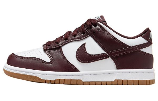 Nike Dunk Low 'Кофейно-коричневый' Устойчивый к истиранию Низкий Верх Детские Скейтбординги Умбра Белый
