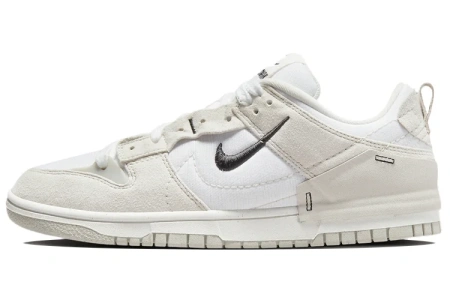 Nike Dunk Disrupt 2 Замша Текстиль Перерабатываемый материал Низкие кеды для скейтбординга Женские Серый Белый
