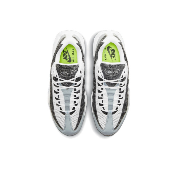 Nike Air Max 95 Текстиль Синтетическая кожа Низкий верх Повседневные беговые кроссовки Женские Мраморный серый Белый