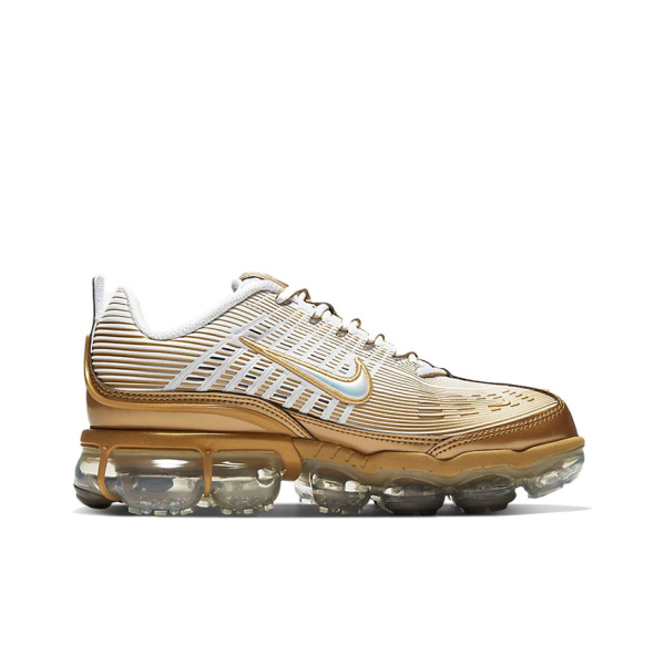 Nike Vapormax 360 Ткань Низкий Верх Повседневные Беговые Кроссовки Женские Белый Золото