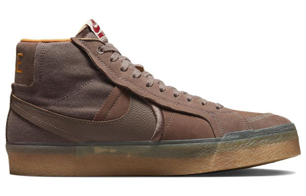 Nike SB Blazer MID Удобный MID Топ Скейтборд Кроссовки Унисекс Коричневый