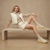 Nike Air Max 97 Текстиль Кожа Дышащий Низкий Топ Повседневные Кроссовки для Бега Женские Кокосовое Молоко