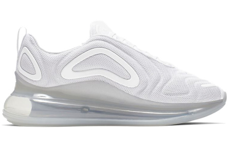Nike Air MAX 720 Сетчатая ткань Низкий топ Повседневная обувь Женская Чисто белый