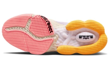 Nike Lebron 19 Low Топ Баскетбольные кроссовки Унисекс Желто-фиолетовый Азиатская версия