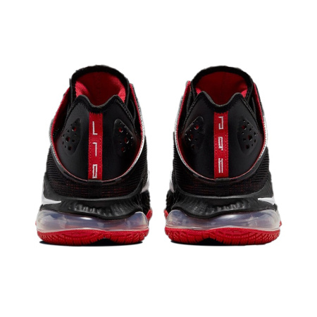 Nike Lebron 19 Удобные Круглые Палцы Низкие Баскетбольные Кроссовки для Игры Мужские Черно-Белые-Красные