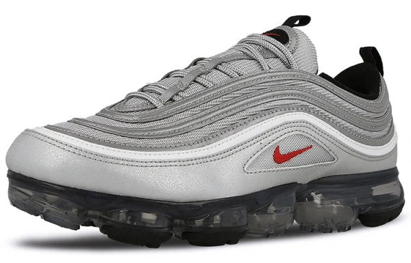 Nike Vapormax 97 Low Топ Воздушная Подушка Марафон Беговые кроссовки Мужские Серебряные Пуля