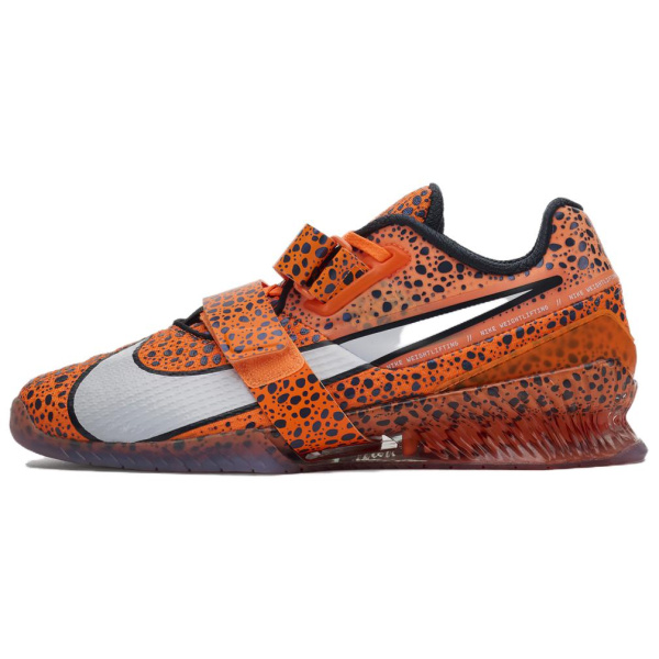 Nike Romaleos 4 противоскользящие устойчивые к истиранию низкие кроссовки для тренировок унисекс оранжевые