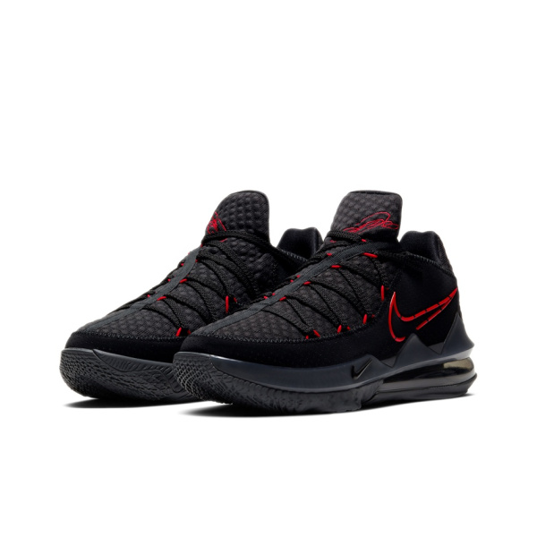 Nike Lebron 17 Low EP Low Топ Баскетбольные кроссовки для игры Мужской Черный Красный Азиатская версия