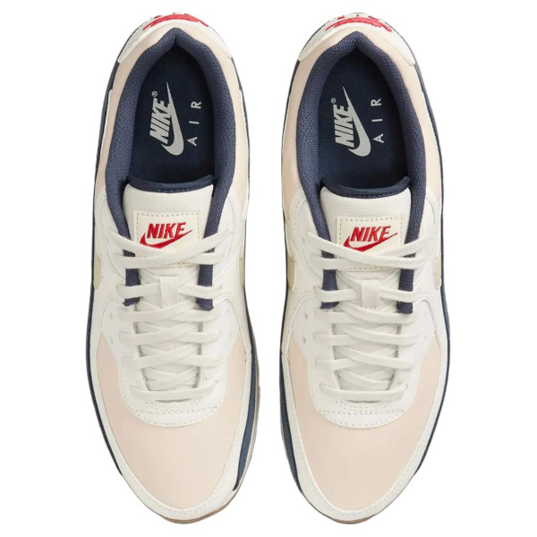 Nike Air Max 90 Устойчивые к истиранию Низкие Кроссовки с Резиновым Вафельным Подкладом Пеном Повседневные