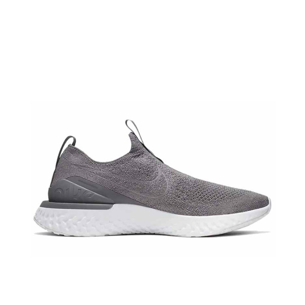 Nike Epic React Flyknit Ткань Нескользящие Легкие Низкие Повседневные Беговые Кроссовки Женские Серые