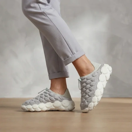 Nike Flyknit Haven Ткань Устойчивая к истиранию Дышащая Легкая Низкий Верх Повседневная Обувь Женская Серого цвета