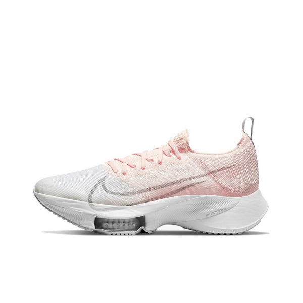 Nike Air Zoom Tempo Next% Support Низкий Топ ТРЕНИРОВОЧНАЯ БЕЗУРОННАЯ Обувь Женская Белая Серебристо-Розовая