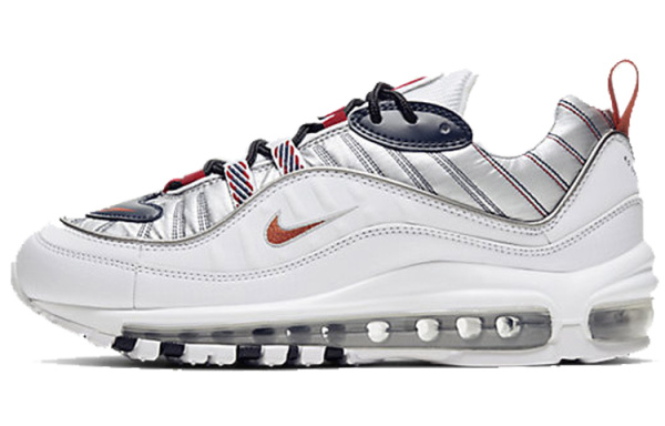 Nike Air Max 98 Спортивный ретро стиль текстиль синтетическая кожа низкий верх воздушная подушка для тренировок