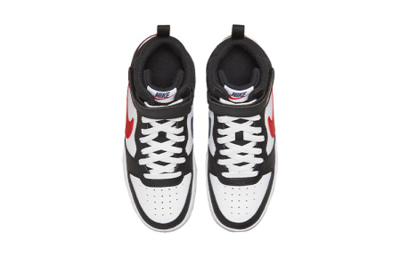 Nike Court Borough MID 2 Синтетическая кожа устойчивая к истиранию баланс поддержка верх детские для скейтбординга
