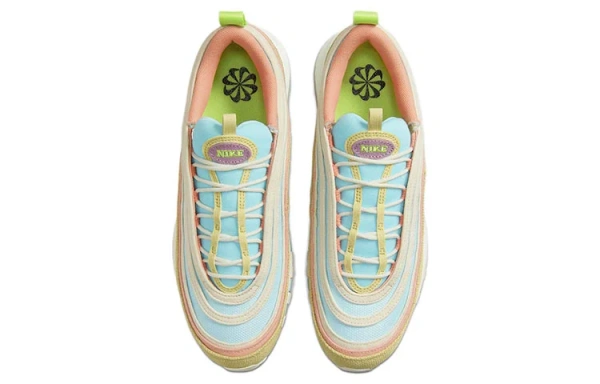 Nike Air Max 97 Ткань Устойчивая к истиранию Низкий Топ Повседневные Беговые Кроссовки Мужские Зеленые