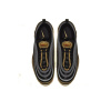 Nike Air Max 97 Винтаж Ткань Легкий Низкий Топ Марафон Беговые кроссовки Унисекс Черный Золото Bullet