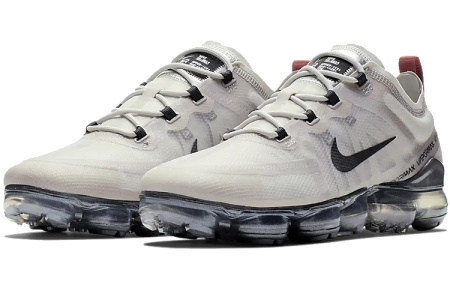 Nike VaporMax 2019 Устойчивые к истиранию низкие беговые кроссовки для мужчин лунный серый