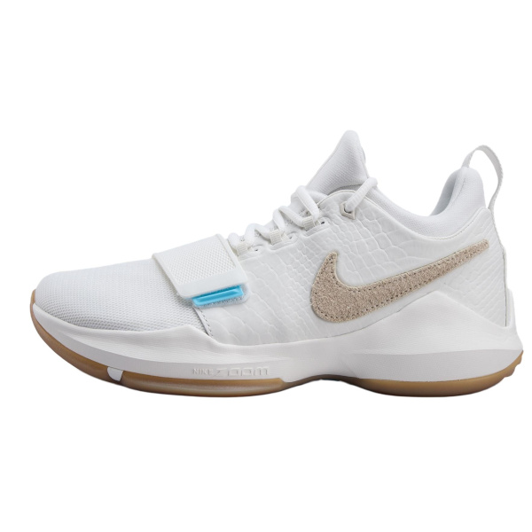 Nike PG 1 Grip Low Top Баскетбольные кроссовки Мужские Белые