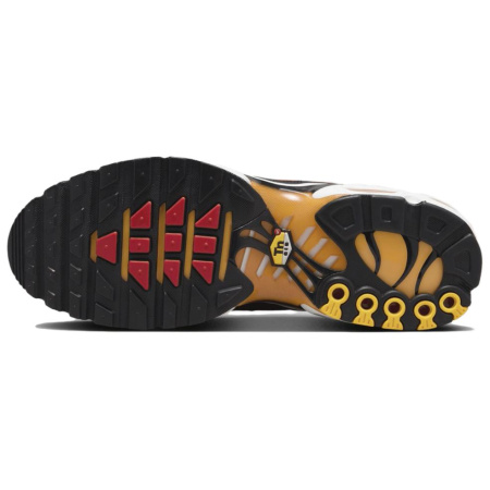 Nike Air Max Plus Устойчивые к истиранию низкие повседневные беговые кроссовки унисекс черные оранжевые и желтые