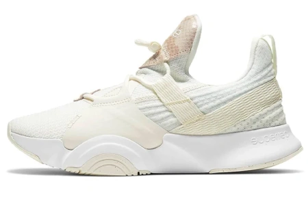 Nike SuperRep Groove Амортизация Противоскользящие Устойчивые к истиранию Низкие Кроссовки для тренировок Женские Экрю