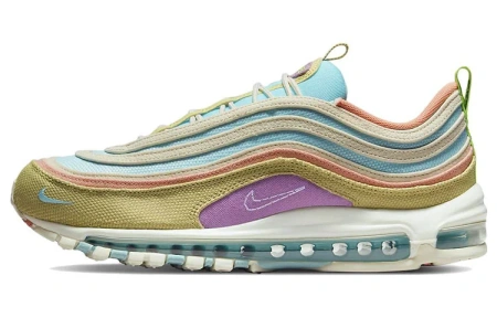 Nike Air Max 97 Ткань Устойчивая к истиранию Низкий Топ Повседневные Беговые Кроссовки Мужские Зеленые