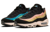 Nike Air Max 95 Раздельная замша Низкий топ Амортизирующие повседневные беговые кроссовки Женские Черный Розовый Синий