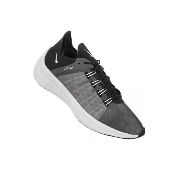 Nike EXP X14 Ткань Дышащий Низкий Верх ТРЕНИРОВОЧНАЯ БЕГОВАЯ Обувь Мужская Черная Серый