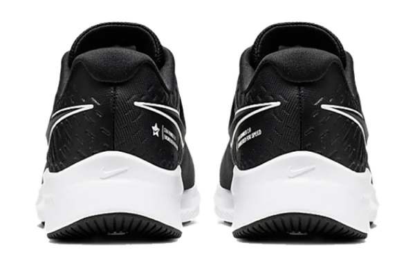 Nike Star Runner 2 Low Топ Детские беговые кроссовки Черный белый Подростки