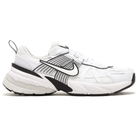 Nike V2K Run Ткань Устойчивая к истиранию Дышащий Низкий Верх Повседневные Городские Кроссовки для Бега Женские Белые