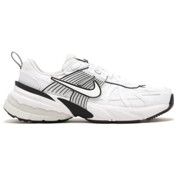 Nike V2K Run Ткань Устойчивая к истиранию Дышащий Низкий Верх Повседневные Городские Кроссовки для Бега Женские Белые