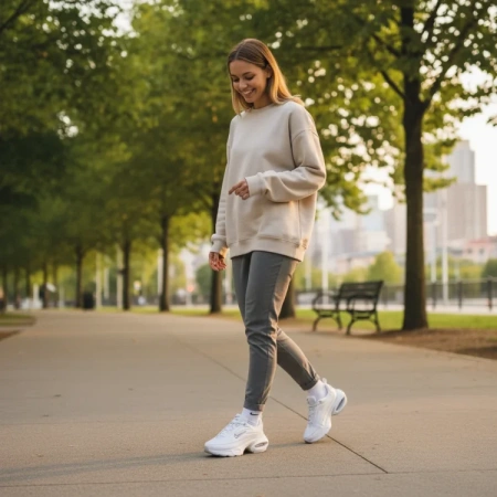 Nike Air Max Portal Устойчивая к истиранию Низкая Повседневная Обувь Женская Серебряная Белая