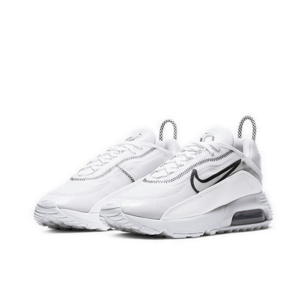Nike Air Max 2090 Винтаж Устойчивые к истиранию Низкие Кроссовки с воздушной подушкой для бега Женские Белые Черные