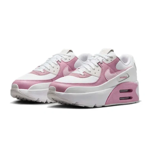 Nike Air Max 90 Low Топ Повседневные Беговые Кроссовки Женские Серый Красный