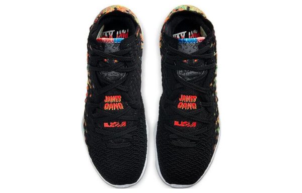 Nike Lebron 17 Джеймс 17 High Топ Баскетбольные кроссовки для игры Унисекс Черная радуга Азиатская версия