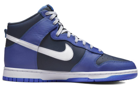 Nike Dunk High 'Обсидиан' Кожа Противоскользящие Устойчивые к истиранию Легкие Кроссовки для скейтбординга Мужские Синие