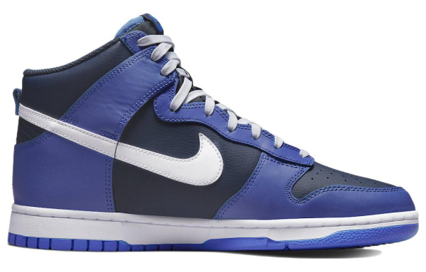 Nike Dunk High 'Обсидиан' Кожа Противоскользящие Устойчивые к истиранию Легкие Кроссовки для скейтбординга Мужские Синие