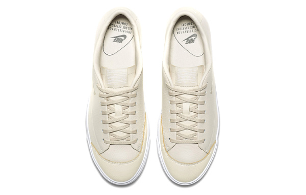 Nike Blazer Slip-Resistant Амортизация Устойчивость к износу Низкие Кроссовки для скейтбординга GS Бежевые