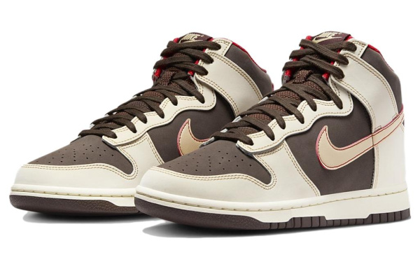 Nike Dunk High Топ Скейтборд Кроссовки Мужские Бежево-Коричневые