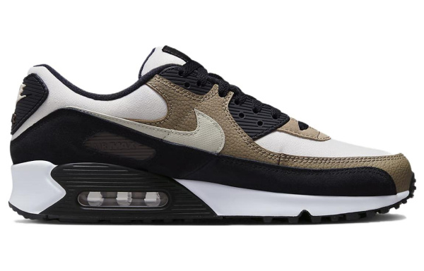 Nike Air Max 90 Текстиль Синтетическая кожа Низкий верх Повседневная обувь Мужская Серый Черный