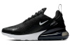 Nike Air Max 270 Износостойкий Дышащий Низкий Топ Воздушная Подушка Повседневные Беговые Кроссовки Женские Черный Белый
