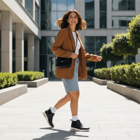 Nike Air Max THEA MID Топ Беговые кроссовки Женские Черные