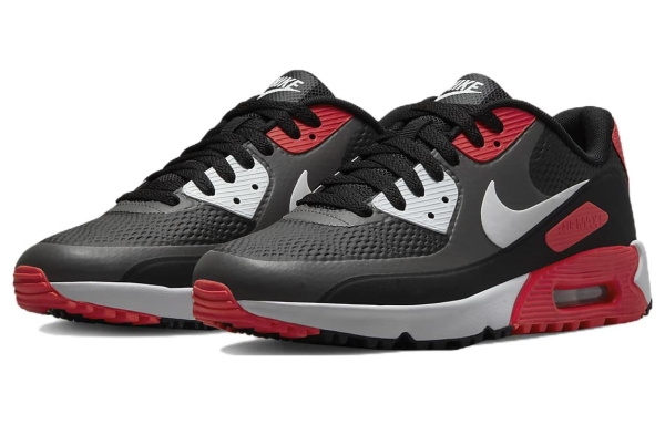 Nike Air Max 90 г Аbrasion Resistant Низкий Топ Повседневная Обувь Унисекс Черный Красный