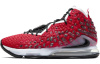 Nike Lebron 17 EP MID Топ Баскетбольные кроссовки для игры Мужской Красный черный Азиатская версия