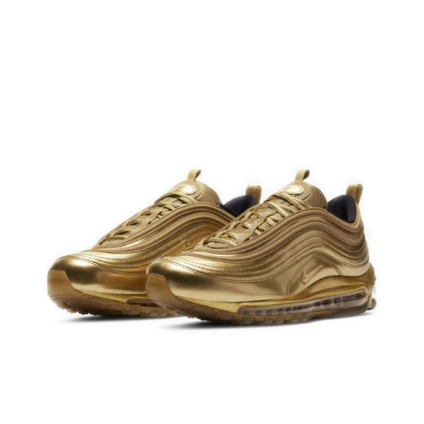Nike Air Max 97 Амортизация Износостойкие Низкие Повседневные Беговые Кроссовки Унисекс Жидкое Золото