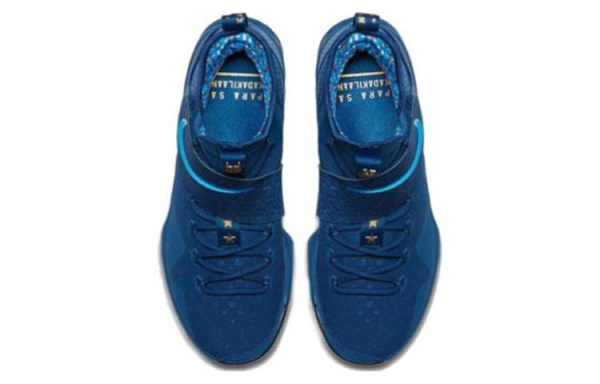 Nike Lebron 14 Agimat Anti-Slip Легкие Высокие Баскетбольные Кроссовки Мужские Темно-Синие