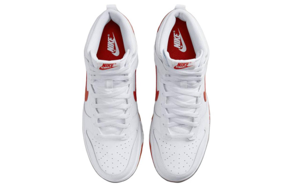 Nike Dunk High 'Picante Красный' Синтетическая кожа кожа против скольжения амортизация высокий топ