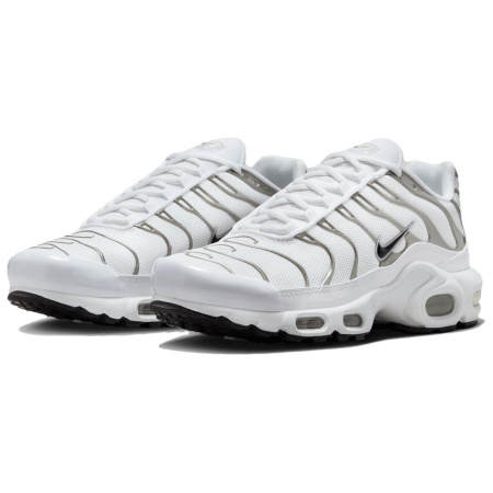 Nike Air Max Plus Дышащая Поддержка Низкий Верх Повседневные Беговые Кроссовки Женские Белый Серебряный