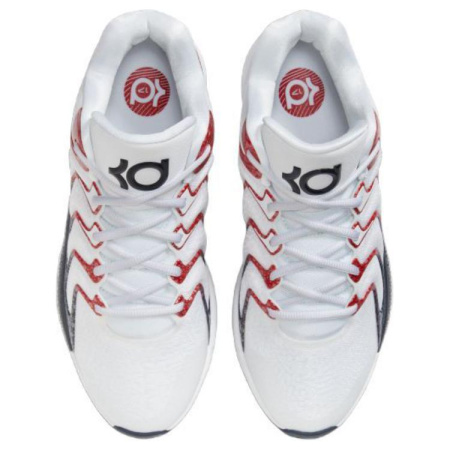 Nike KD 17 Low Топ Баскетбольные кроссовки Мужской Белый Азиатская версия
